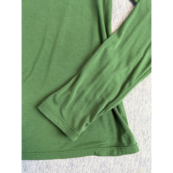 Halara Green Henley T-Shirt Long Sleeve Green Large - Picture 4 of 9